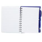 5'' x 7'' Recycled Dual Pocket Spiral Notebook w Pen - SM-5291PPBack 5'' x 7'' Recycled Dual Pocket Spiral Notebook w Pen - SM-5291PPBack