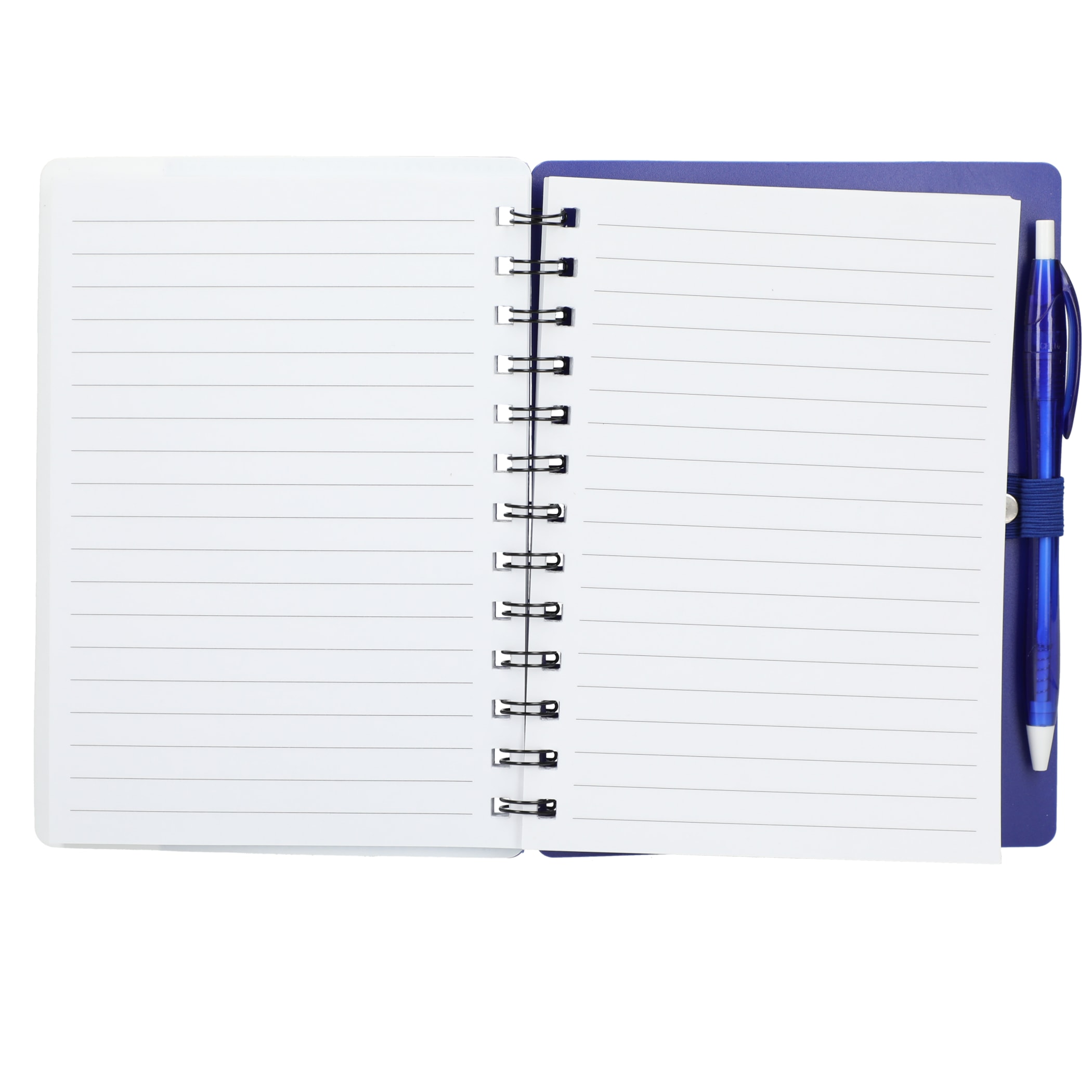 5'' x 7'' Recycled Dual Pocket Spiral Notebook w Pen 1