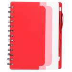 5'' x 7'' Recycled Dual Pocket Spiral Notebook w Pen - SM-5291RDFront 5'' x 7'' Recycled Dual Pocket Spiral Notebook w Pen - SM-5291RDFront