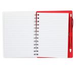5'' x 7'' Recycled Dual Pocket Spiral Notebook w Pen - SM-5291RDFront 5'' x 7'' Recycled Dual Pocket Spiral Notebook w Pen - SM-5291RDFront