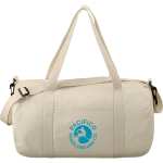 Barrel 18'' 5oz Cotton Canvas Duffle Bag - SM-7233NTFront Barrel 18'' 5oz Cotton Canvas Duffle Bag - SM-7233NTFront