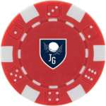 Recycled Poker Chip Ball Marker - SM-8905RDFront Recycled Poker Chip Ball Marker - SM-8905RDFront