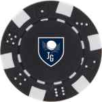 Recycled Poker Chip Ball Marker - SM-8905BKFront Recycled Poker Chip Ball Marker - SM-8905BKFront