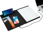 10'' x 12.5'' Vienna Wireless Charging Writing Pad with FSC® Mix Paper - 0911-07BKAngle-Right 10'' x 12.5'' Vienna Wireless Charging Writing Pad with FSC® Mix Paper - 0911-07BKAngle-Right