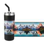 Marka Copper Vac Tumbler w/ SS straw 20oz - 1628-82BKFront Marka Copper Vac Tumbler w/ SS straw 20oz - 1628-82BKFront