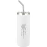 Marka Copper Vac Tumbler w/ SS straw 20oz - 1628-82WHFront Marka Copper Vac Tumbler w/ SS straw 20oz - 1628-82WHFront