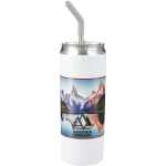 Marka Copper Vac Tumbler w/ SS straw 20oz - 1628-82WHFront Marka Copper Vac Tumbler w/ SS straw 20oz - 1628-82WHFront
