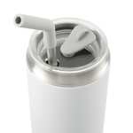 Marka Copper Vac Tumbler w/ SS straw 20oz - 1628-82WHTop Marka Copper Vac Tumbler w/ SS straw 20oz - 1628-82WHTop