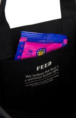 FEED Organic Cotton Book Tote - 9009-20BKFront FEED Organic Cotton Book Tote - 9009-20BKFront