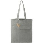 Recycled Cotton Herringbone Tote w/Zip Pocket 7oz - 7901-10DGYFront Recycled Cotton Herringbone Tote w/Zip Pocket 7oz - 7901-10DGYFront
