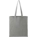 Recycled Cotton Herringbone Tote w/Zip Pocket 7oz - 7901-10DGYBack Recycled Cotton Herringbone Tote w/Zip Pocket 7oz - 7901-10DGYBack