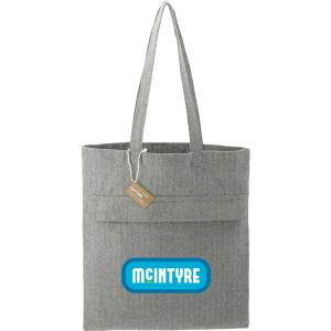 Recycled Cotton Herringbone Tote w/Zip Pocket 7oz 1 Recycled Cotton Herringbone Tote w/Zip Pocket 7oz 1