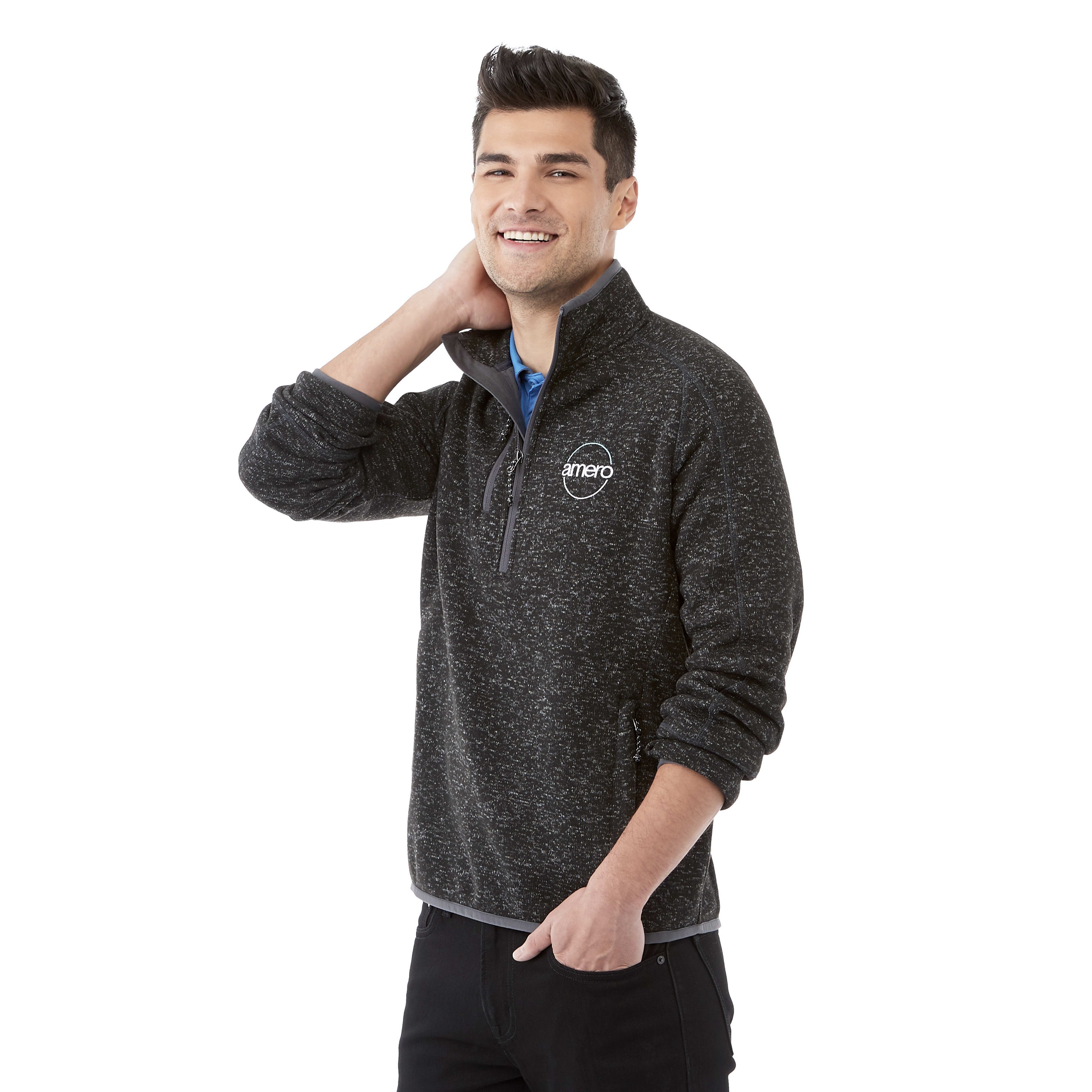 Men's VORLAGE Sweater Knit Half Zip Pullover Jacket 1