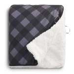 High Sierra Roll-Up Puffy Sherpa Blanket - 8052-84GYBKFront High Sierra Roll-Up Puffy Sherpa Blanket - 8052-84GYBKFront