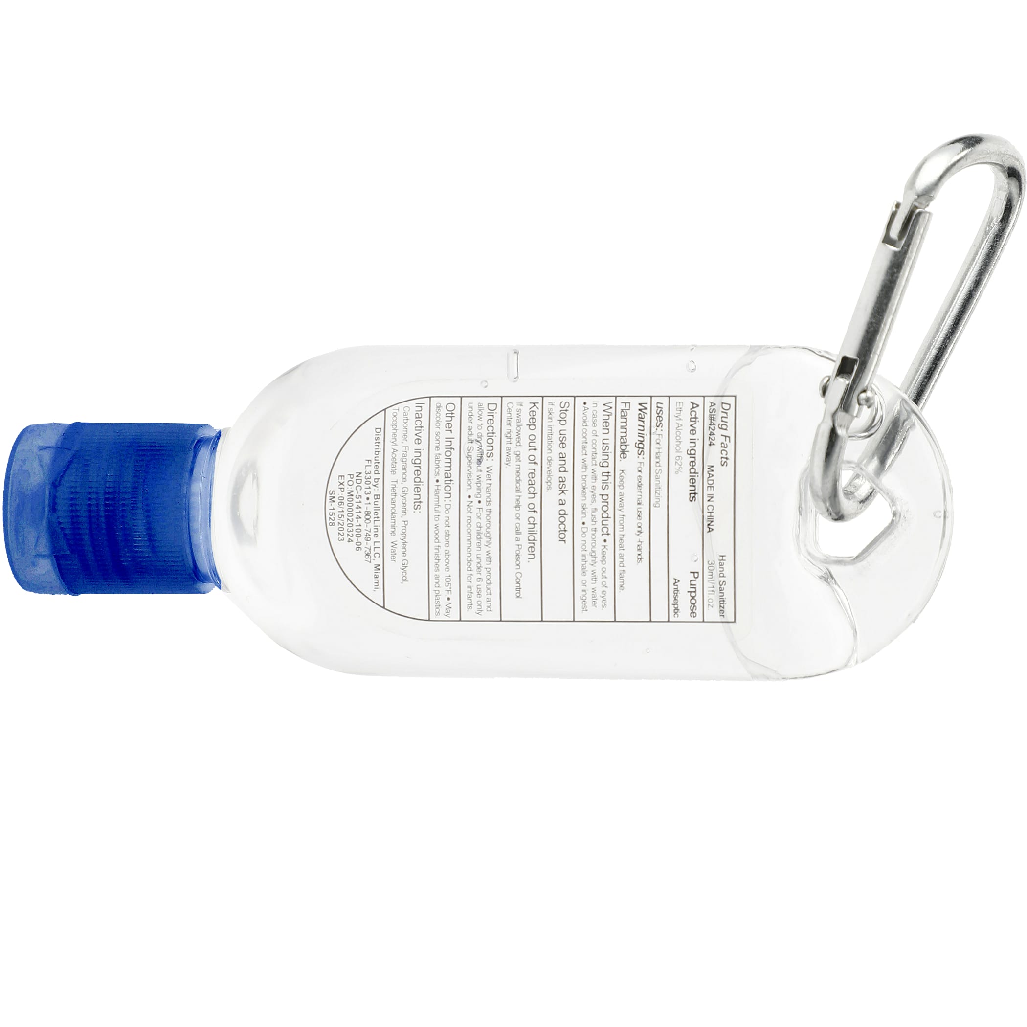 Clip-N-Go 1oz Hand Sanitizer with Mini Carabiner 1