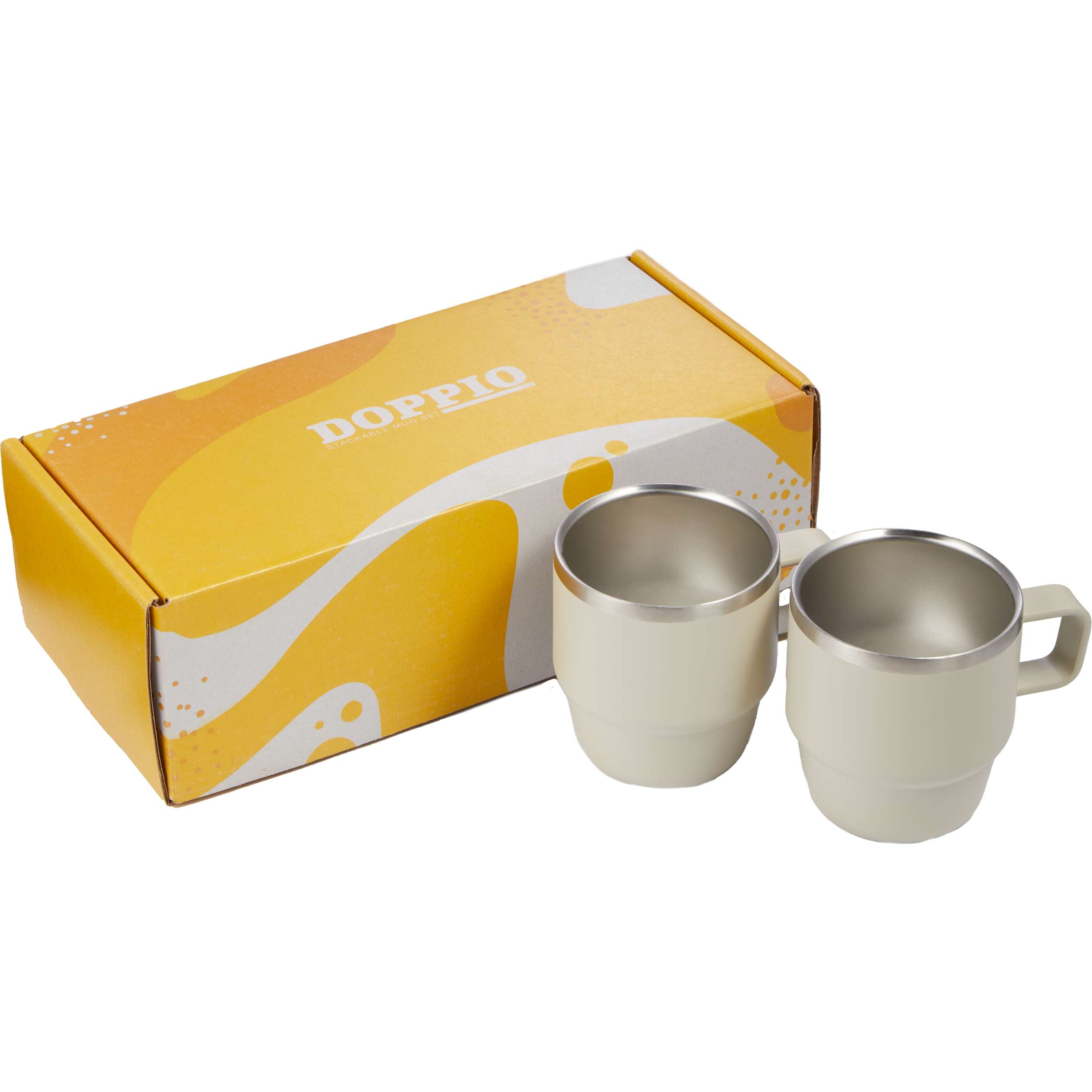 Doppio Stackable Recycled Mug Set 6oz 1