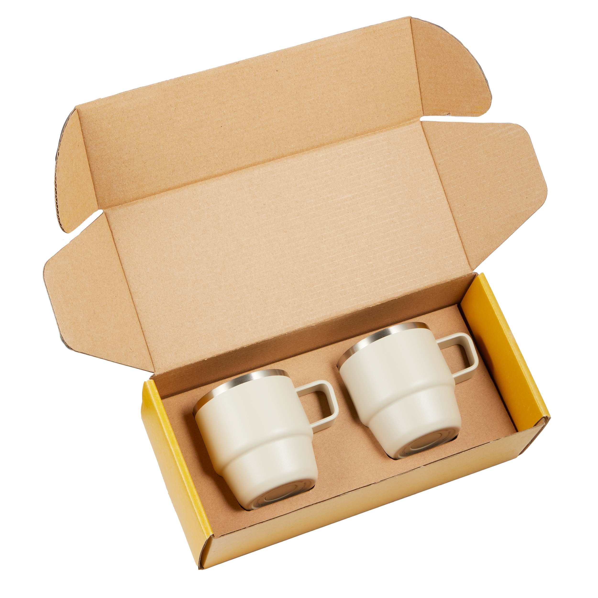 Doppio Stackable Recycled Mug Set 6oz 1