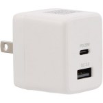 ETL Listed 20W Dual USB-A and C Wall Charger - SM-2855WHAngle-Left ETL Listed 20W Dual USB-A and C Wall Charger - SM-2855WHAngle-Left