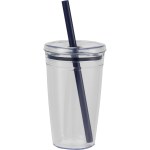 Anna Recycled Acrylic Tumbler w/ Straw 15oz - SM-6560BLFront Anna Recycled Acrylic Tumbler w/ Straw 15oz - SM-6560BLFront