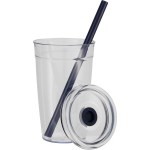 Anna Recycled Acrylic Tumbler w/ Straw 15oz - SM-6560BLFront Anna Recycled Acrylic Tumbler w/ Straw 15oz - SM-6560BLFront