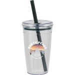 Anna Recycled Acrylic Tumbler w/ Straw 15oz - SM-6560GRFront Anna Recycled Acrylic Tumbler w/ Straw 15oz - SM-6560GRFront