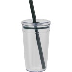 Anna Recycled Acrylic Tumbler w/ Straw 15oz - SM-6560GRFront Anna Recycled Acrylic Tumbler w/ Straw 15oz - SM-6560GRFront