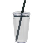 Anna Recycled Acrylic Tumbler w/ Straw 15oz - SM-6560GRBack Anna Recycled Acrylic Tumbler w/ Straw 15oz - SM-6560GRBack