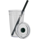 Anna Recycled Acrylic Tumbler w/ Straw 15oz - SM-6560GRFront Anna Recycled Acrylic Tumbler w/ Straw 15oz - SM-6560GRFront