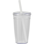 Anna Recycled Acrylic Tumbler w/ Straw 15oz - SM-6560WHFront Anna Recycled Acrylic Tumbler w/ Straw 15oz - SM-6560WHFront