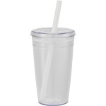 Anna Recycled Acrylic Tumbler w/ Straw 15oz - SM-6560WHBack Anna Recycled Acrylic Tumbler w/ Straw 15oz - SM-6560WHBack