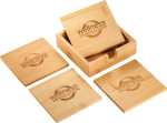 Bamboo Coaster Set - 1450-77NTAngle-Right Bamboo Coaster Set - 1450-77NTAngle-Right