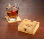 Bamboo Coaster Set - 1450-77NTAngle-Left Bamboo Coaster Set - 1450-77NTAngle-Left
