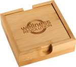 Bamboo Coaster Set - 1450-77NTAngle-Right Bamboo Coaster Set - 1450-77NTAngle-Right