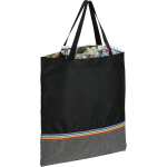 Rainbow rPET Convention Tote - SM-5724BKAngle-Right Rainbow rPET Convention Tote - SM-5724BKAngle-Right