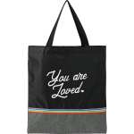 Rainbow rPET Convention Tote - SM-5724BKFront Rainbow rPET Convention Tote - SM-5724BKFront