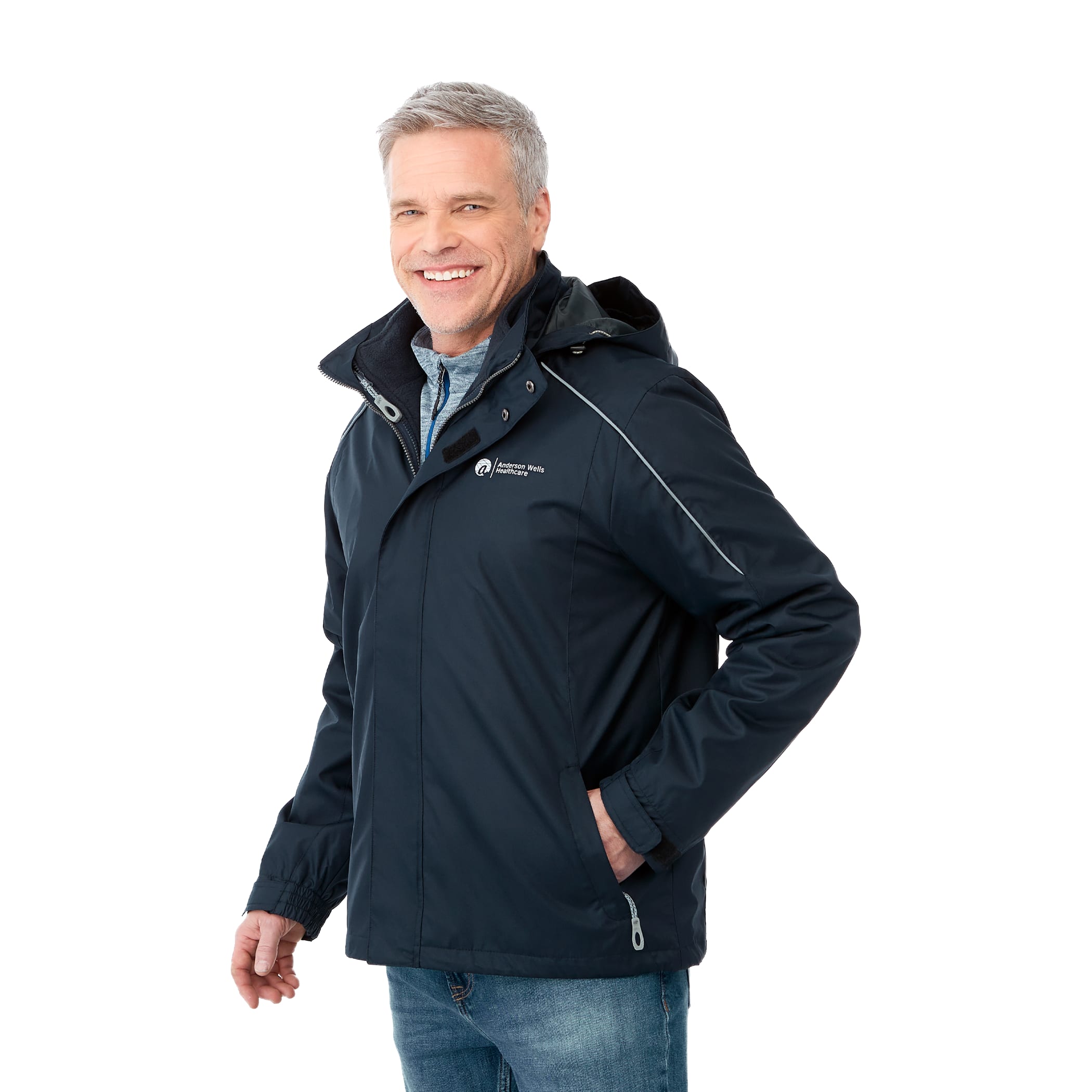 Men's VALENCIA Waterproof Fleece 3-in-1 Jacket with Detachable Hood 1