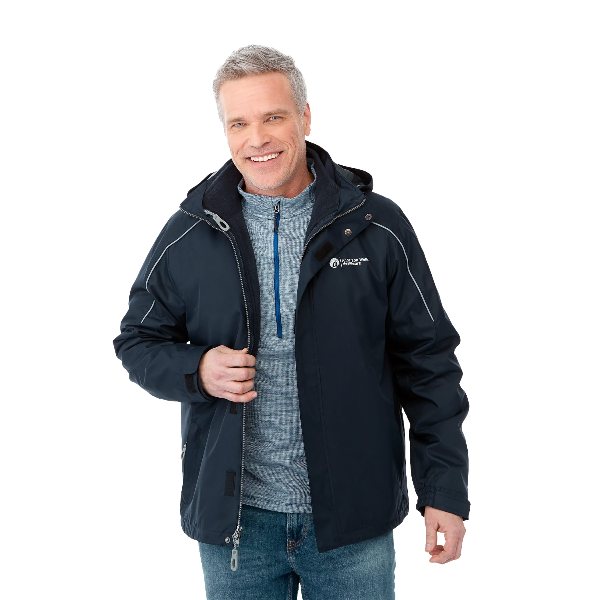Men's VALENCIA Waterproof Fleece 3-in-1 Jacket with Detachable Hood 1