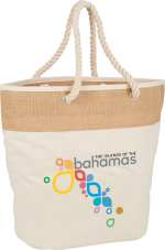 Jute Accent 12oz Cotton Canvas Rope Tote - 7900-22NTAngle-Right Jute Accent 12oz Cotton Canvas Rope Tote - 7900-22NTAngle-Right