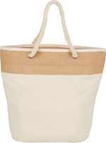 Jute Accent 12oz Cotton Canvas Rope Tote - 7900-22NTFront Jute Accent 12oz Cotton Canvas Rope Tote - 7900-22NTFront