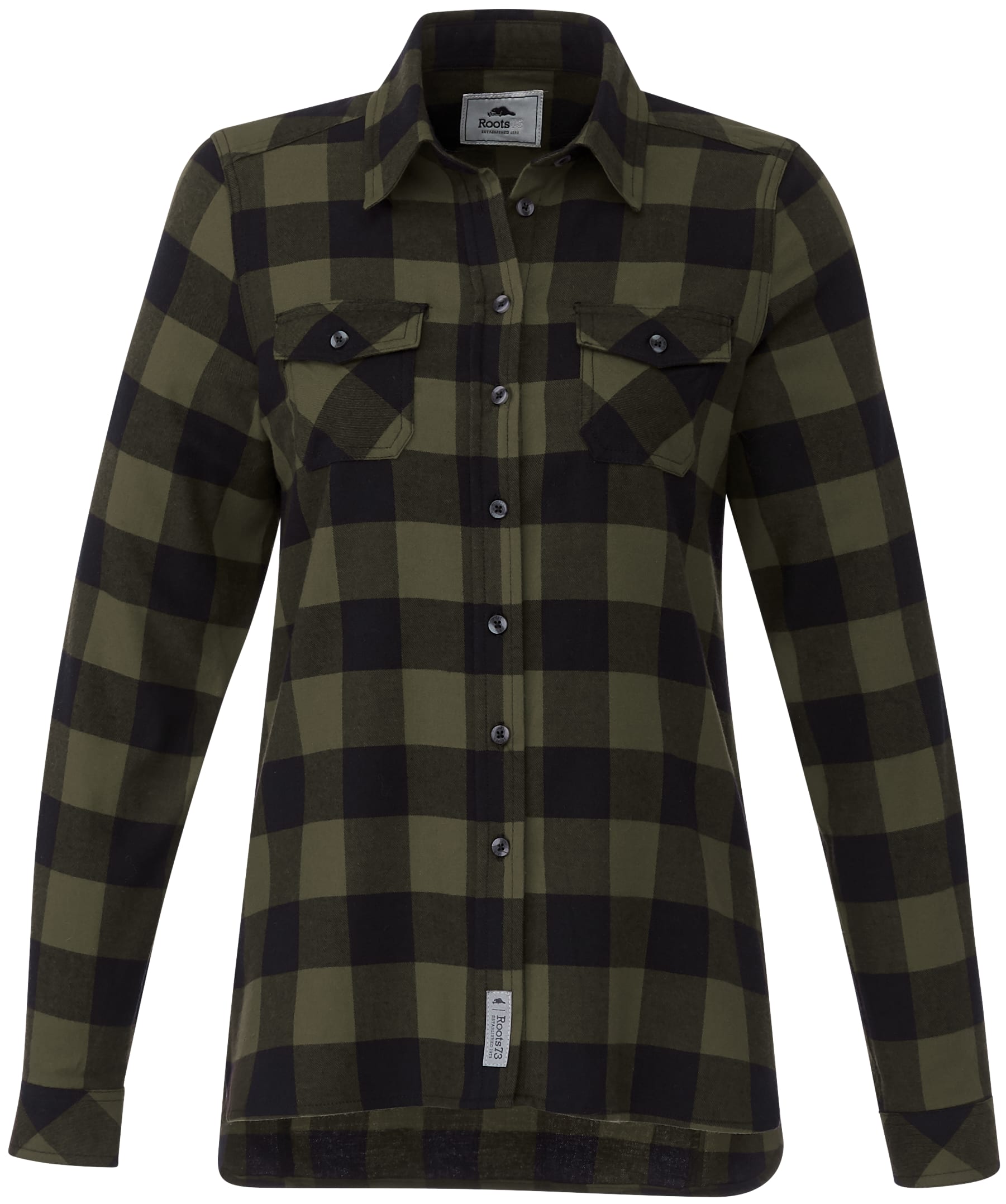 Women's SPRUCELAKE Roots73 Long Sleeve Button Up Flannel Shirt 2