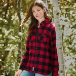 Women's SPRUCELAKE Roots73 Long Sleeve Button Up Flannel Shirt - TM97603372Front Women's SPRUCELAKE Roots73 Long Sleeve Button Up Flannel Shirt - TM97603372Front
