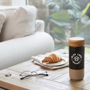 Arlo Ceramic Tumbler with Bamboo lid 11oz 1 Arlo Ceramic Tumbler with Bamboo lid 11oz 1
