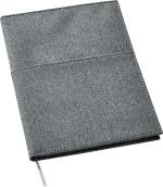 5''x 7'' FSC® Mix Canvas Pocket Refillable Notebook - SM-3565BKAngle-Right 5''x 7'' FSC® Mix Canvas Pocket Refillable Notebook - SM-3565BKAngle-Right