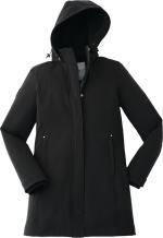 Women's ELKPOINT Roots73 Long Softshell Jacket with Detachable Hood - TM99406993Front Women's ELKPOINT Roots73 Long Softshell Jacket with Detachable Hood - TM99406993Front