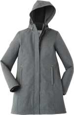 Women's ELKPOINT Roots73 Long Softshell Jacket with Detachable Hood - TM99406993Front Women's ELKPOINT Roots73 Long Softshell Jacket with Detachable Hood - TM99406993Front