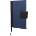 5.5'' x 8.5'' FSC® Recycled Canvas Bound Notebook - SM-5315BLAngle-Left 5.5'' x 8.5'' FSC® Recycled Canvas Bound Notebook - SM-5315BLAngle-Left
