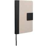 5.5'' x 8.5'' FSC® Recycled Canvas Bound Notebook - SM-5315BGAngle-Right 5.5'' x 8.5'' FSC® Recycled Canvas Bound Notebook - SM-5315BGAngle-Right