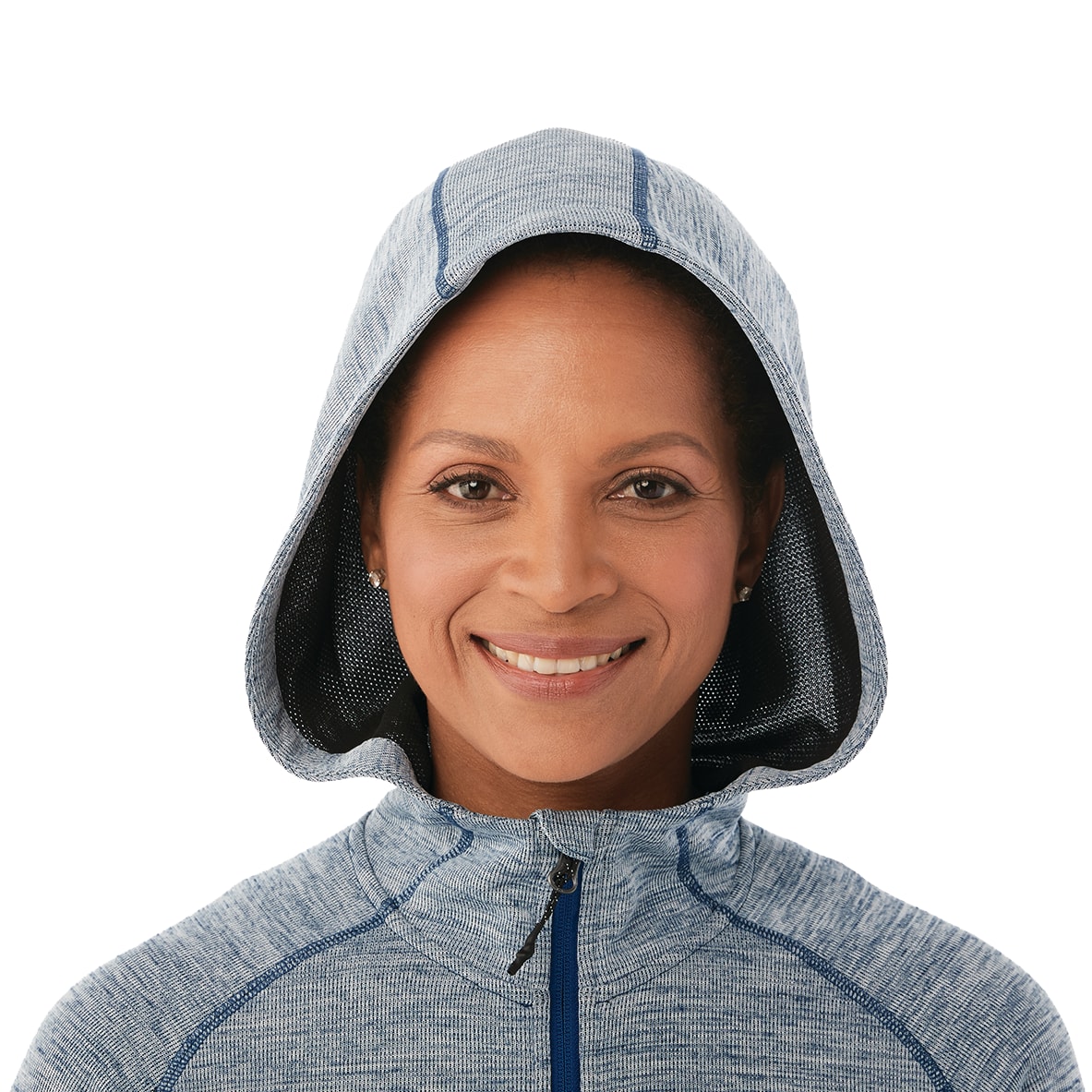 Women's ODELL Performance Knit Tunic Length Full Zip Hoodie with Thumb Holes 1