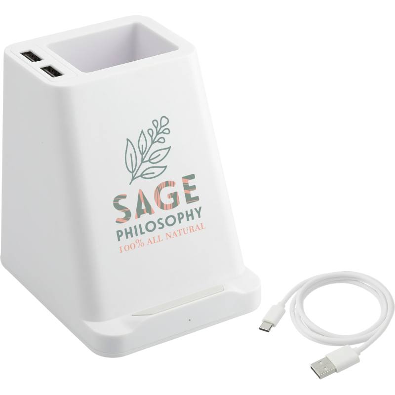 Wireless Charging Pen Holder w/ Dual Outputs 1 Wireless Charging Pen Holder w/ Dual Outputs 1