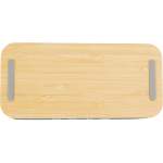 Boost Fabric and Bamboo Wireless Charging Speaker - 7195-75NTGYFront Boost Fabric and Bamboo Wireless Charging Speaker - 7195-75NTGYFront